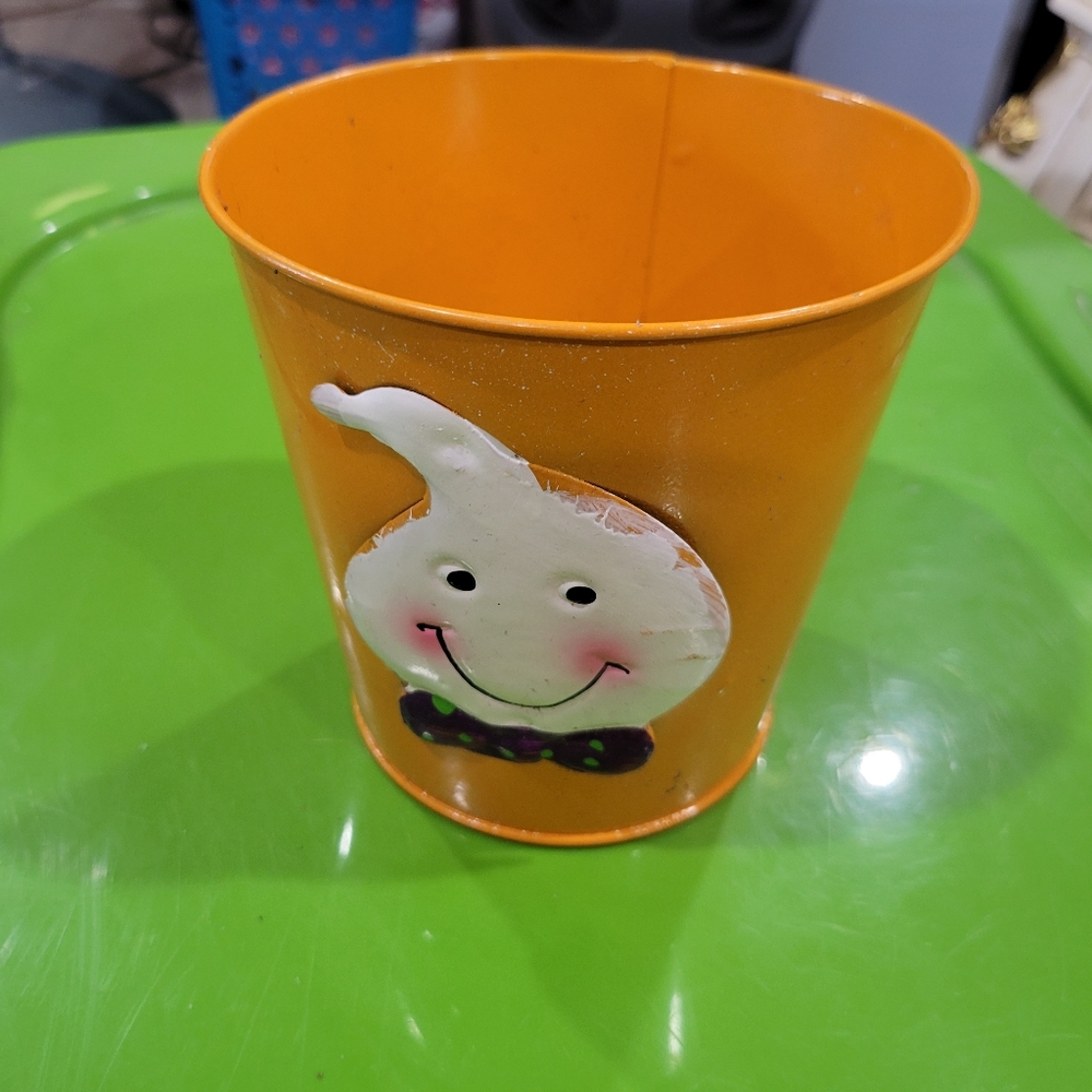 Orange Metal Buckets Ghost Autumn Fall